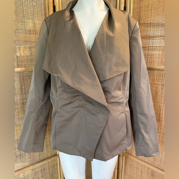 Lafayette 148 NY tan dress formal jacket snap closures size 16 - Picture 1 of 13